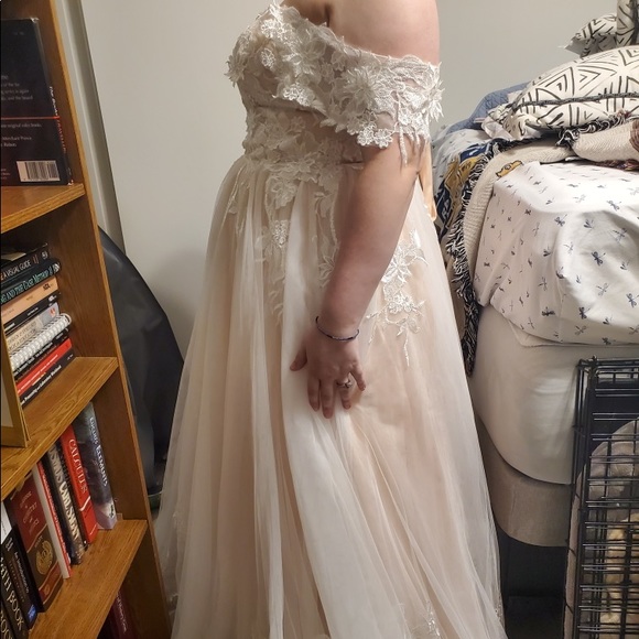 Blush A-line Wedding Dress - Picture 10 of 10